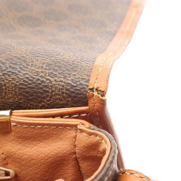 Celine Macadam PVC Coated Canvas Leather Shoulder Bag - Picture 5 of 6